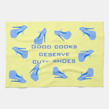 Blue and Yellow Cute Shoes Hand Towels