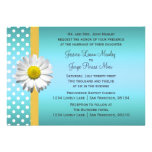Blue and Yellow Daisy Wedding Invitation