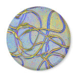 Blue and Yellow Lines Magnet