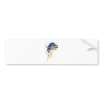 Blue and Yellow Maccaw by Edward Lear Bumper Sticker