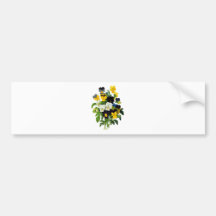 Blue and Yellow Pansies by Pierre Joseph Redoute Bumper Stickers
