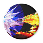 BLue and Yellow Zoomed Fair Rides Magnets