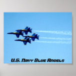 Blue Angels Signature Flyby Poster