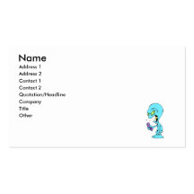 Blue Angry Phone Alien Business Card Templates