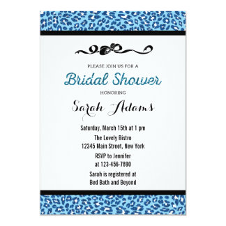 Bridal shower invitations leopard print