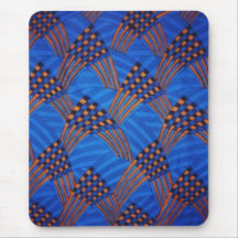 Blue ankara mouse pad
