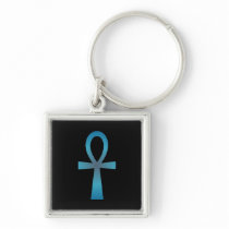 Blue Ankh Keychains