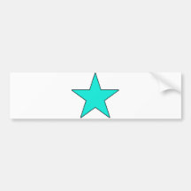Blue Aqua Pink Hot Baby Light Dark Star Pentagram Bumper Sticker