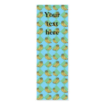 Blue argyle banana pattern business card template