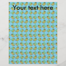 Blue argyle banana pattern custom flyer