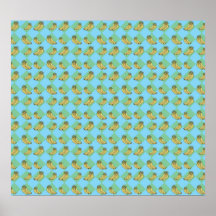 Blue argyle banana pattern print