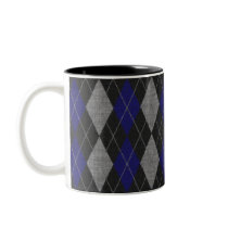 Blue Argyle Coffee Mug