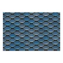 Blue Armour Geometric Pattern Photo Art