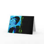 Blue Art Deco Card