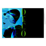 Blue Art Deco Card