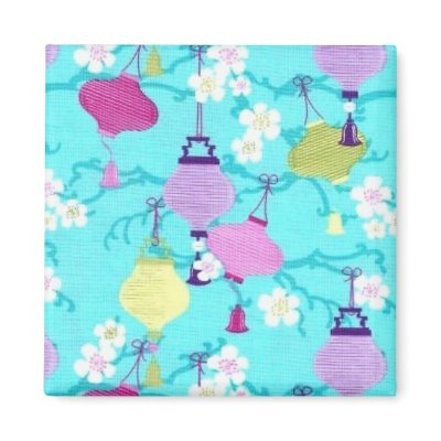 Blue Asian Lanterns Magnet by JuJuGarden