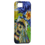 Blue Aster & Bumble Bee iPhone 5 Case