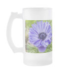 Blue Aster Flower Beer Mug