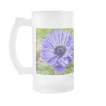 Blue Aster Flower Beer Mug