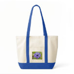 Blue Aster Flower Canvas Tote Bag