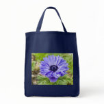 Blue Aster Flower Grocery Tote Bag