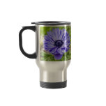 Blue Aster Flower Stainless Travel Mug