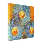 Blue Aster Flowers Gallery Wrap Canvas Print