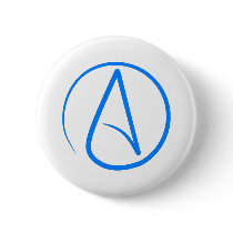 Blue Atheist A Pinback Button