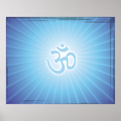 Blue Aum Energy Posters by BuddhaGifts
