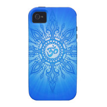 Blue Aum Star iPhone 4 Cases