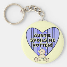 Blue Auntie Spoils Me Tshirts and Gifts Keychain