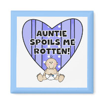 Blue Auntie Spoils Me Tshirts and Gifts Magnet