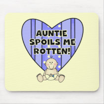 Blue Auntie Spoils Me Tshirts and Gifts Mouse Pad