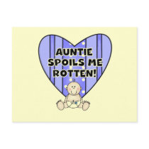Blue Auntie Spoils Me Tshirts and Gifts Post Cards