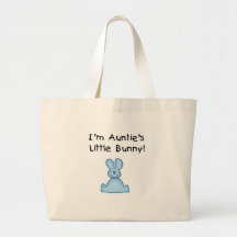 Blue Auntie's Little Bunny Tshirts and Gifts Canvas Bags