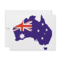 Blue Aussie Map Flag invitations