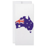 Blue Aussie Map Flag Rack Cards