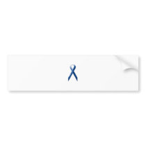 Blue awareness ribbon bumper stickers