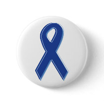 Blue Awareness Ribbon Pinback Button