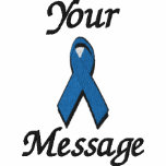 Blue awareness ribbon - Customise embroidered shirts