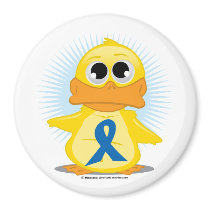 Blue Awareness Ribbon Duck