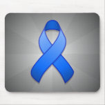 Blue Awareness Ribbon Mousepad