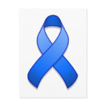 Blue Awareness Ribbon Postcard