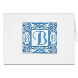 Blue B Greeting Card