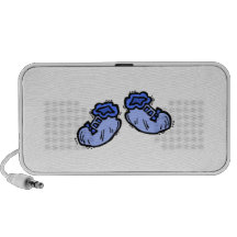 Blue baby booties iPhone speaker