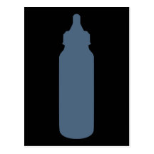 blue baby bottle post cards