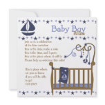 Blue Baby Crib Invite