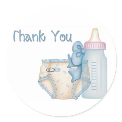 Blue Baby Diaper & Bottle Stickers by mrssocolov2
