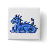 Blue Baby Dragon Pinback Button