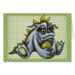 Blue baby dragon greeting cards